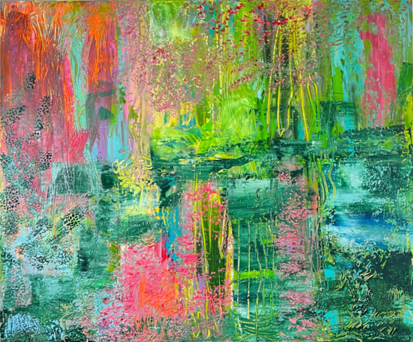 Unfolding Energy 3  100 x 120cm acrylic on alu-sandwich 2023 by Elvira Heimann