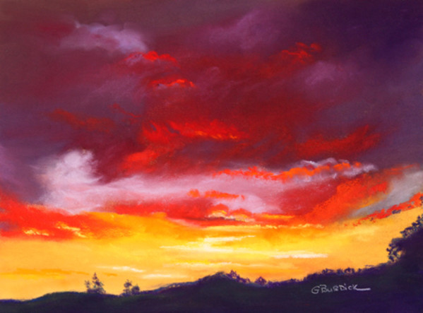 Evening Sunset by Ginny Burdick
