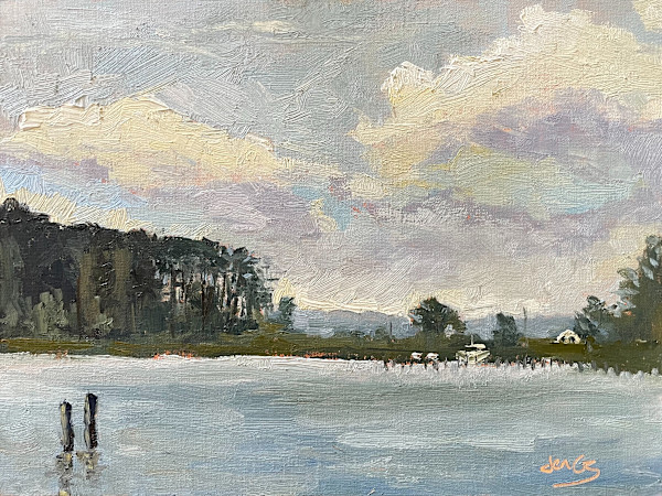 Pair of Pilings by Jennifer Gorman-Strawbridge