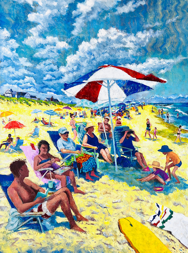 Sea Girt Family on the Beach by Wendy Born