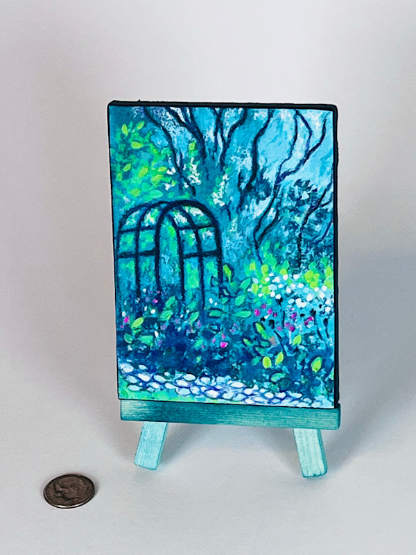 Butterfly Garden Arch, Petite Original 3 by 4 inches by Wendy Born