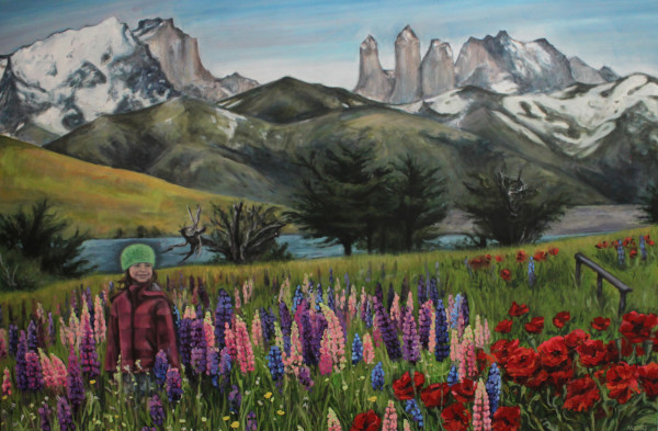 Alida in the Lupins by Cath Hughes