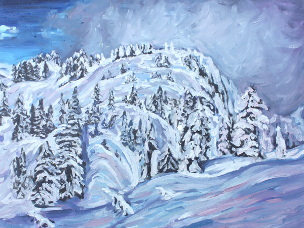 Snow on Seymour I by Cath Hughes