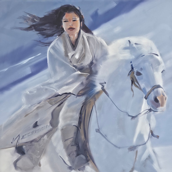 Girl on White Horse by Matthew Jacobson, Image 1.