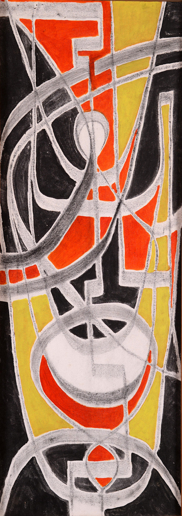Tri-Color Lines by Aditya Prakash (1924-2008)
