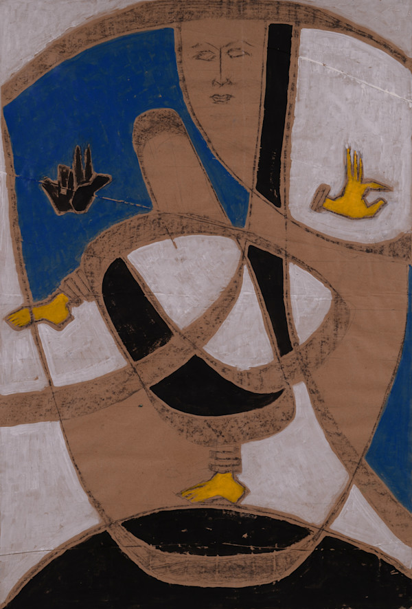 Dancing Figure, Feet and Hands by Aditya Prakash (1924-2008)