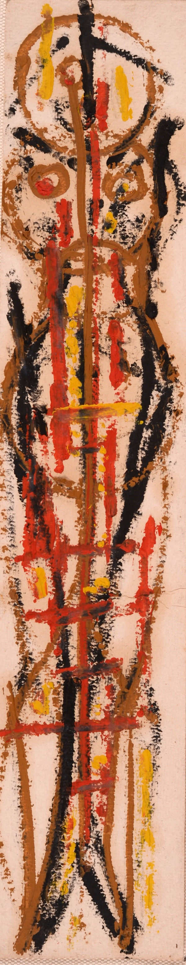 Vertical Multi-Color Figure by Aditya Prakash (1924-2008)