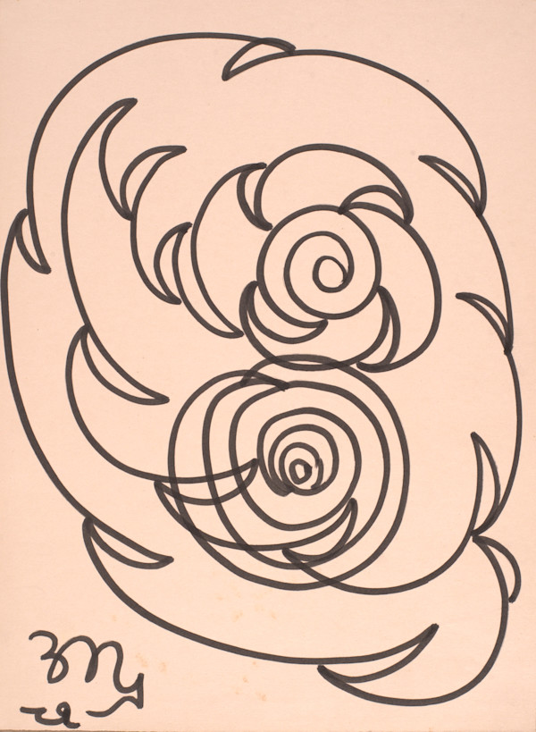 Rigid Spiral Structure with Two Points by Aditya Prakash (1924-2008)