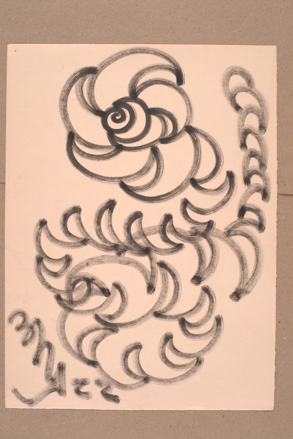 Charcoal Rigid Spiral by Aditya Prakash (1924-2008)