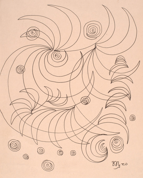 Spirals and Stars by Aditya Prakash (1924-2008)