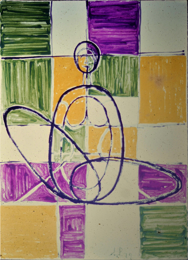 Seated woman by Aditya Prakash (1924-2008)