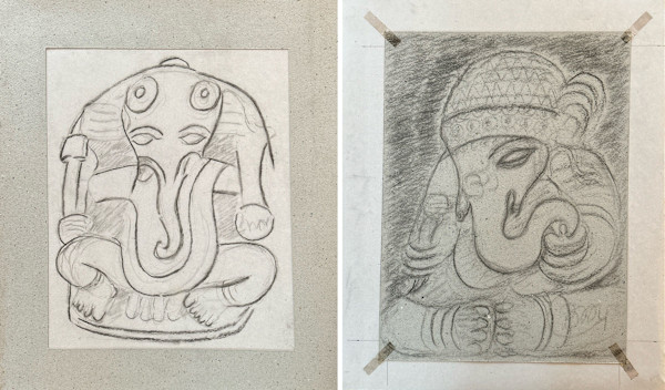 Ganesha_double sided by Aditya Prakash (1924-2008)