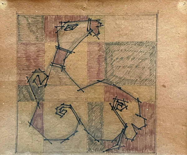 Prep drawing_Seated Camel by Aditya Prakash (1924-2008)
