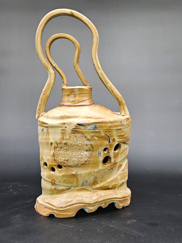 Life Vessels: Clay Bag Series: Orange Moon by JOHN GOOD