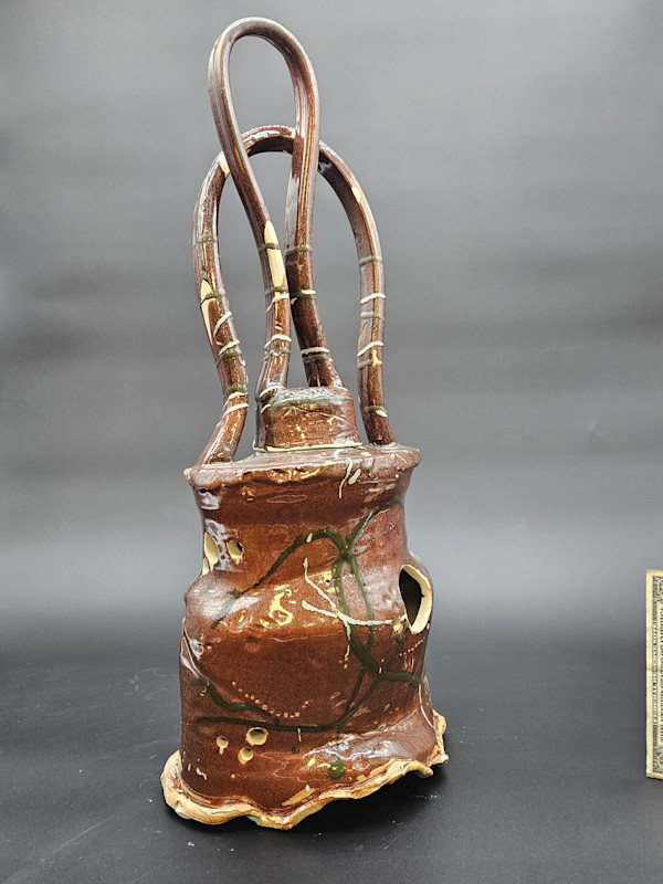 Life Vessels: Clay Bag Series - White Circles by JOHN H GOOD, Image 2.