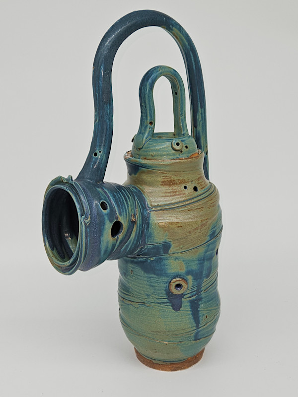 Life Vessels: Unusable Teapot Series - Denim Teapot 12 by JOHN H GOOD