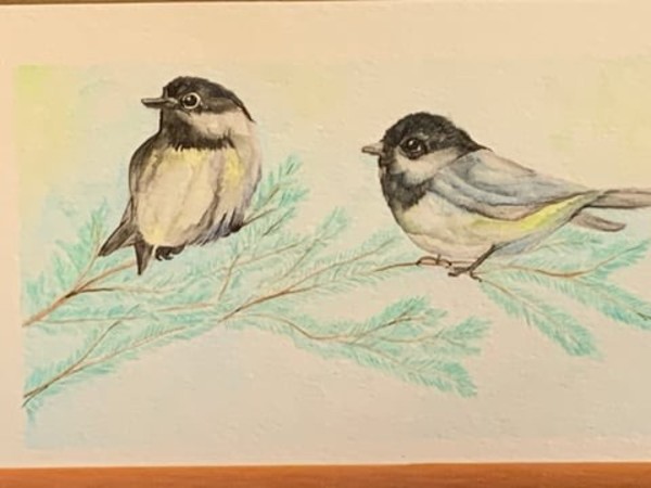 Chickadees by Barbara Wentzell Jaquith