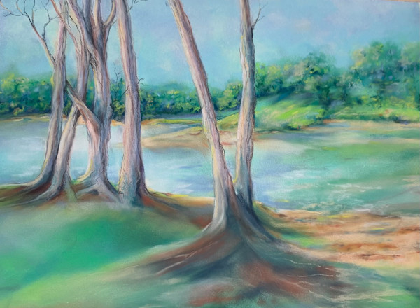 Fall Comes  to Lake Lanier by Barbara Wentzell Jaquith