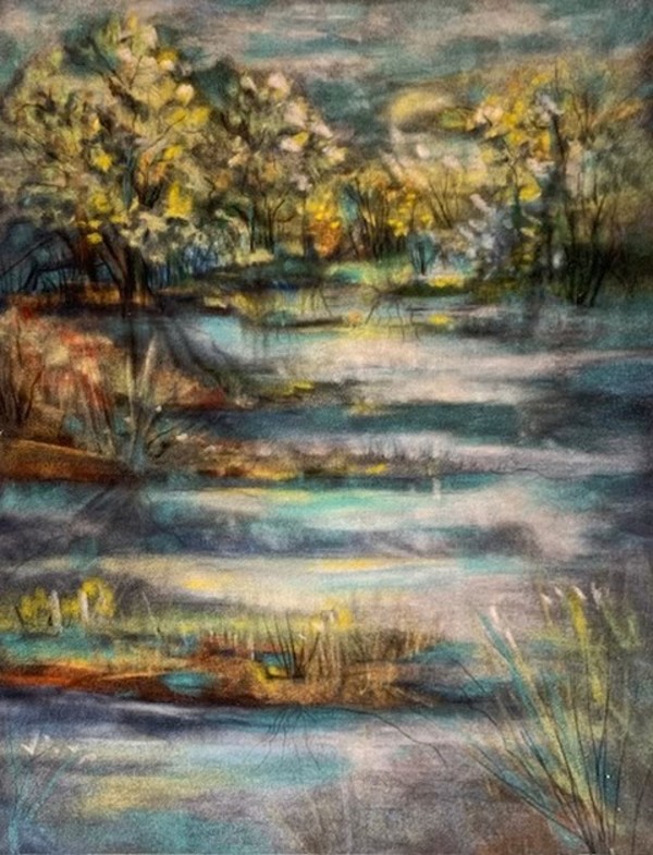 The Creek at Dusk by Barbara Wentzell Jaquith