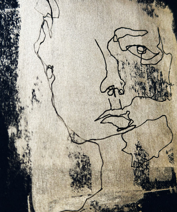 Oro y Carbon # 9 by Monica Bachue