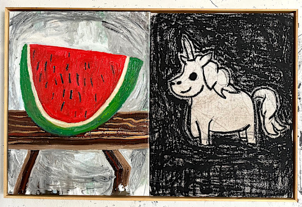 Watermelon and Toy by andrew alba