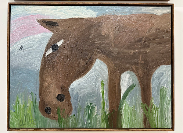 Horse In Green Field by andrew alba