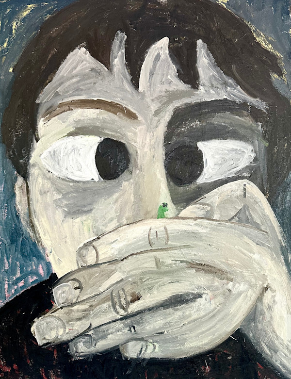 Boy with small bug by andrew alba