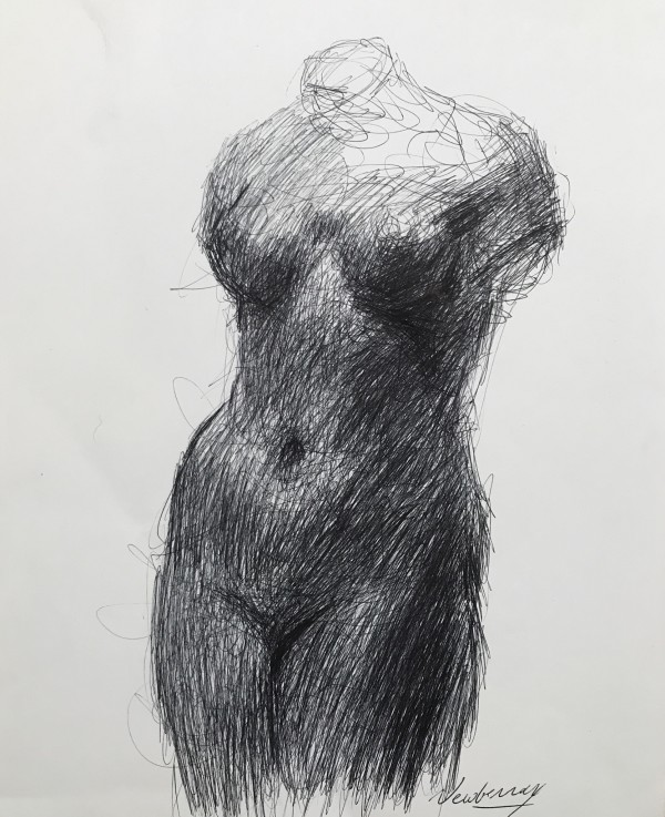 Ink Study of Maillol by Michael Newberry