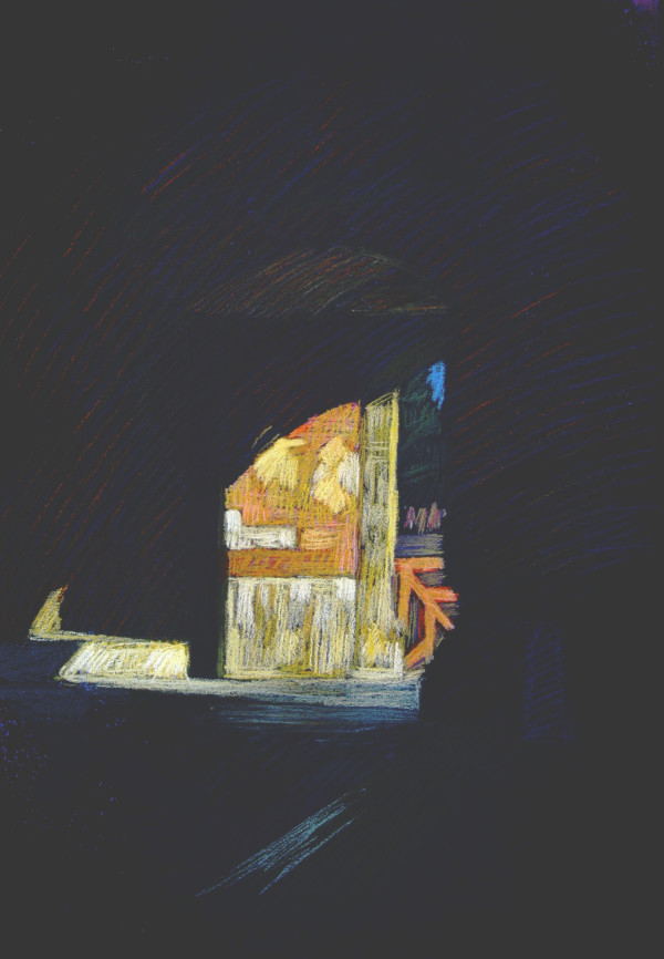 Rhodes Gate in the Sunlight 2, 1995, pastel, 19x25". by Michael Newberry