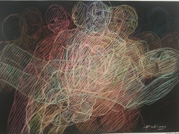 Echoes, Newberry, 2020, pastel on dark paper, 22x30” by Michael Newberry