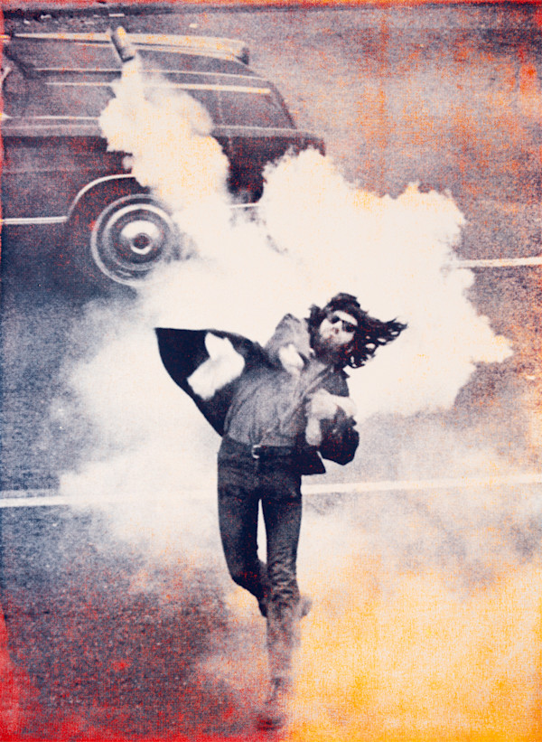 Protest tear gas by Daniel Dens