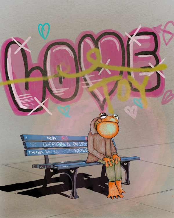 a frog in a broken world by bugz fraugg