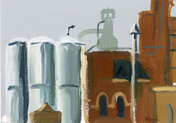 Genesee Brewery Tanks II by Phyllis Bryce Ely
