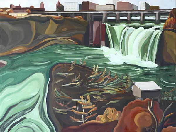 High Falls Autumn by Phyllis Bryce Ely
