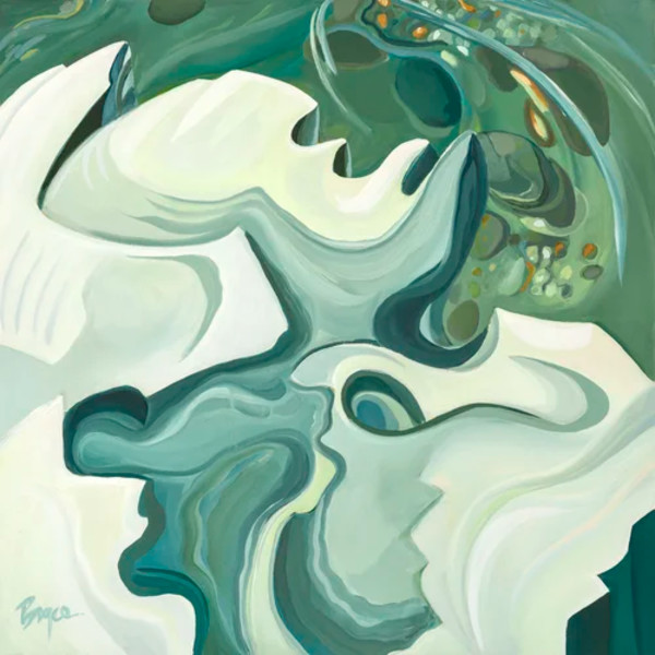 Lake Ice with Green by Phyllis Bryce Ely