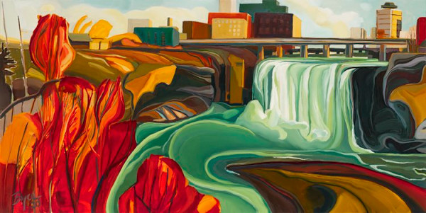 HIGH FALLS WITH RED by Phyllis Bryce Ely