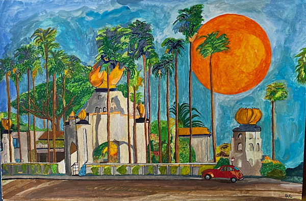 Ashram Under a Tangerine Sun by Ray Carpenter