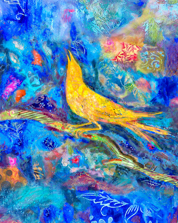 Bird Song Collage_Gicleé print 8x10" by Carolyn Holman, Image 1.