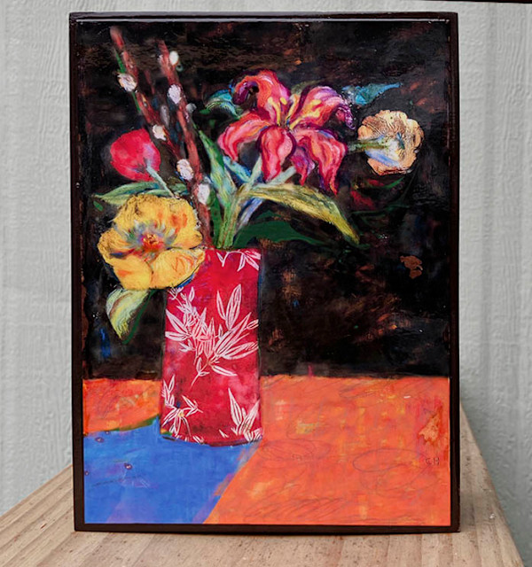Blue Shadow_Art Block 5x7x1.5/8" by Carolyn Holman, Image 1.