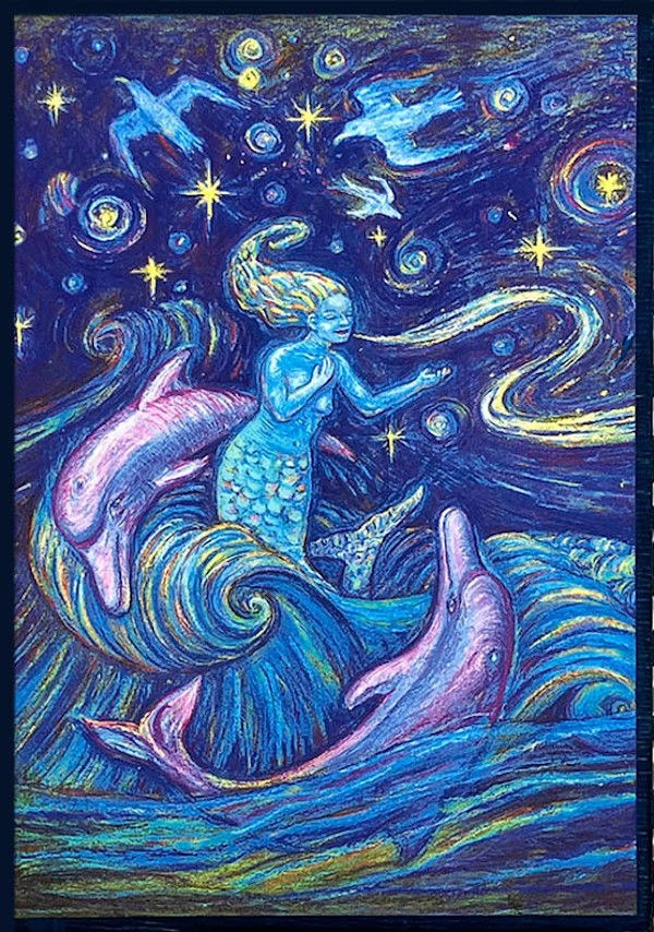 Siren Song_Art Block 5x7x1.5/8 by Carolyn Holman, Image 1.