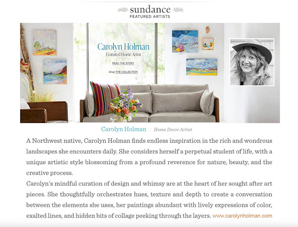 Sundance Feature by Carolyn Holman