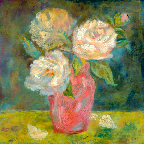 Pink Vase_Gicleé Print 12x12" by Carolyn Holman, Image 1.