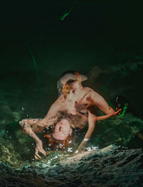 Self portrait with Mountain Lion by Indie Courtney