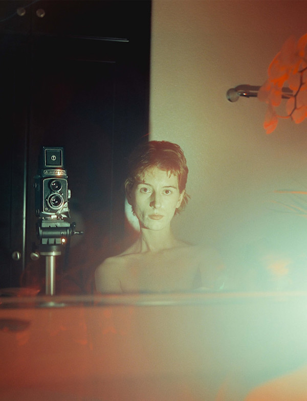 Self portrait with Owl, two by Indie Courtney