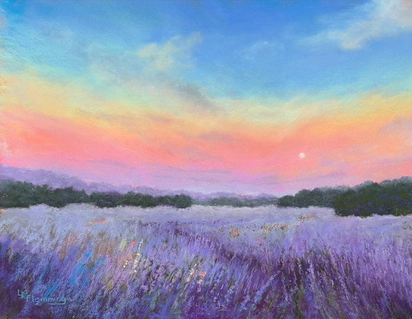 Lavender Moon Rise by Lynn Flemming