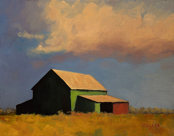 "Green Barn at Sunset" by Krissy Culler