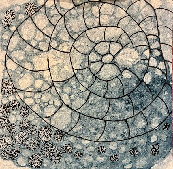 Spirals in Blue by Jenny Mahan