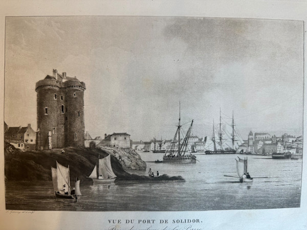 Vue du port de Solidor by Ambroise Louis Garneray