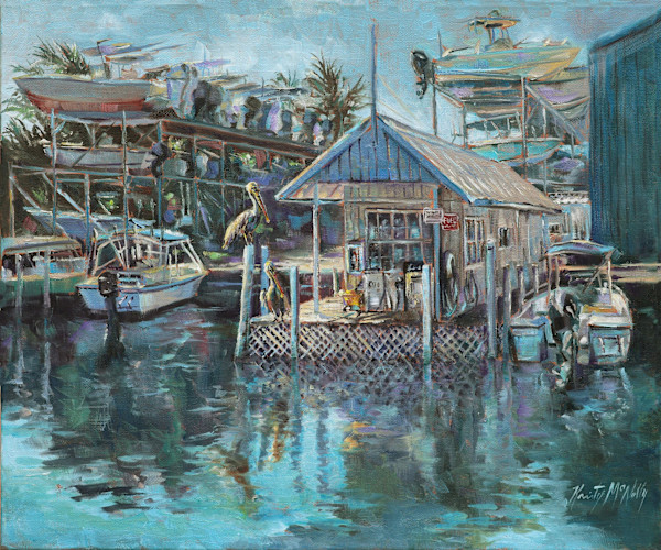 Perched at the Fuel Dock by Kristy McNelly, Image 1.
