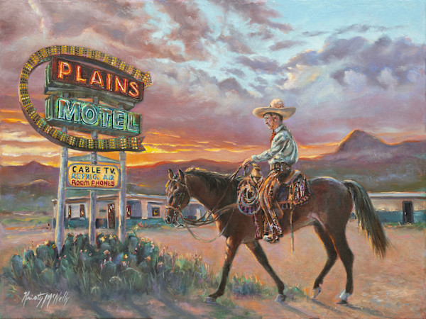Plains Motel Cowboy by Kristy McNelly, Image 1.